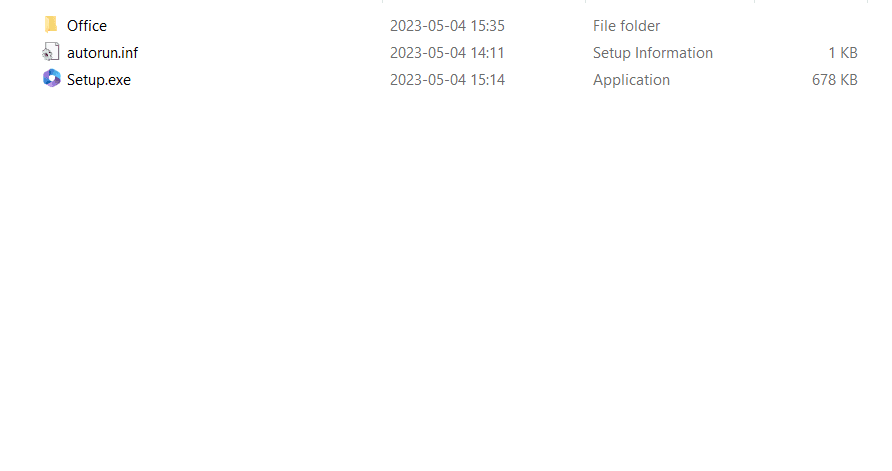 Open Setup.exe